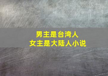 男主是台湾人 女主是大陆人小说